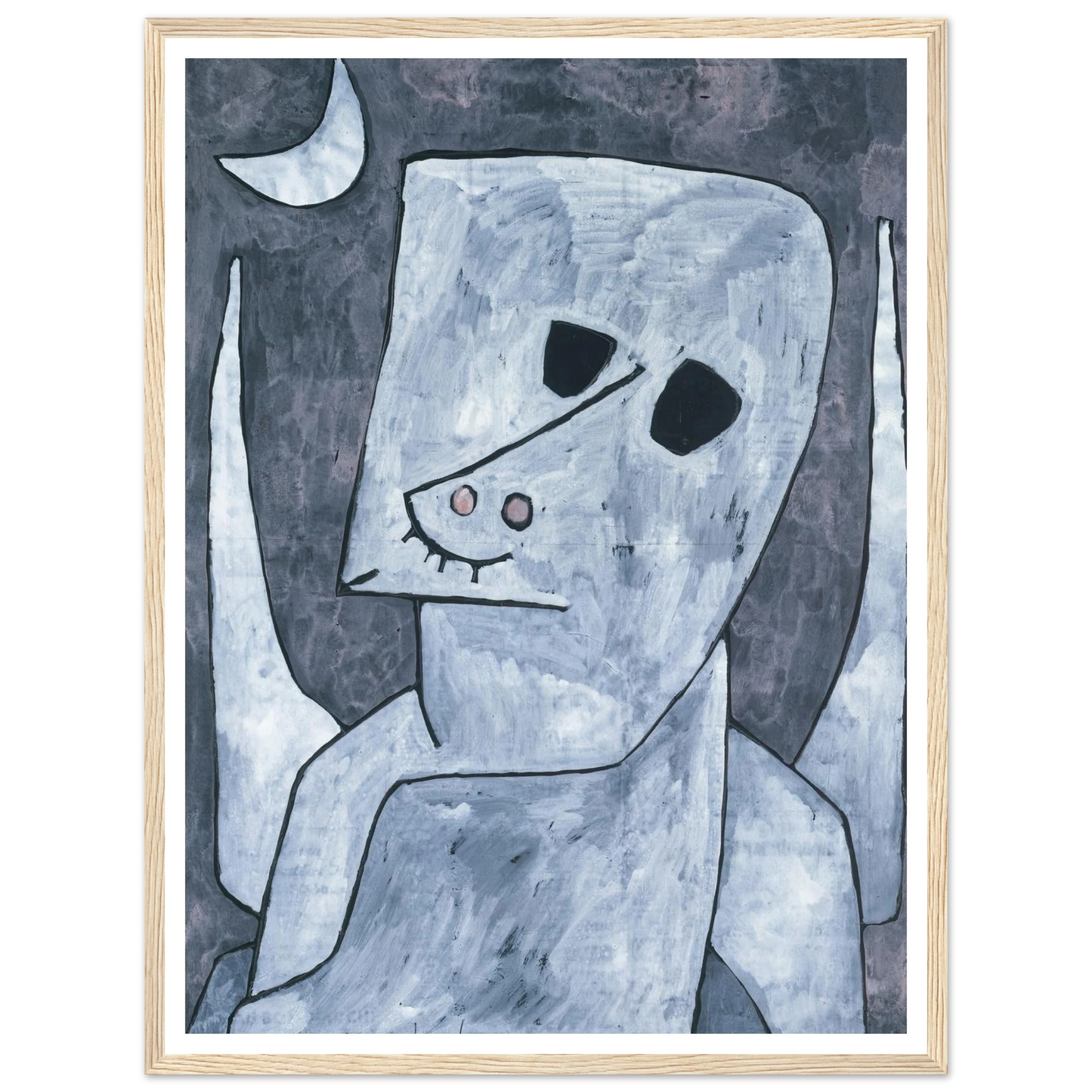 Angel Applicant (1939) Art Print | Paul Klee - Framed Poster - 30x40 cm / 12x16″ - Black frame