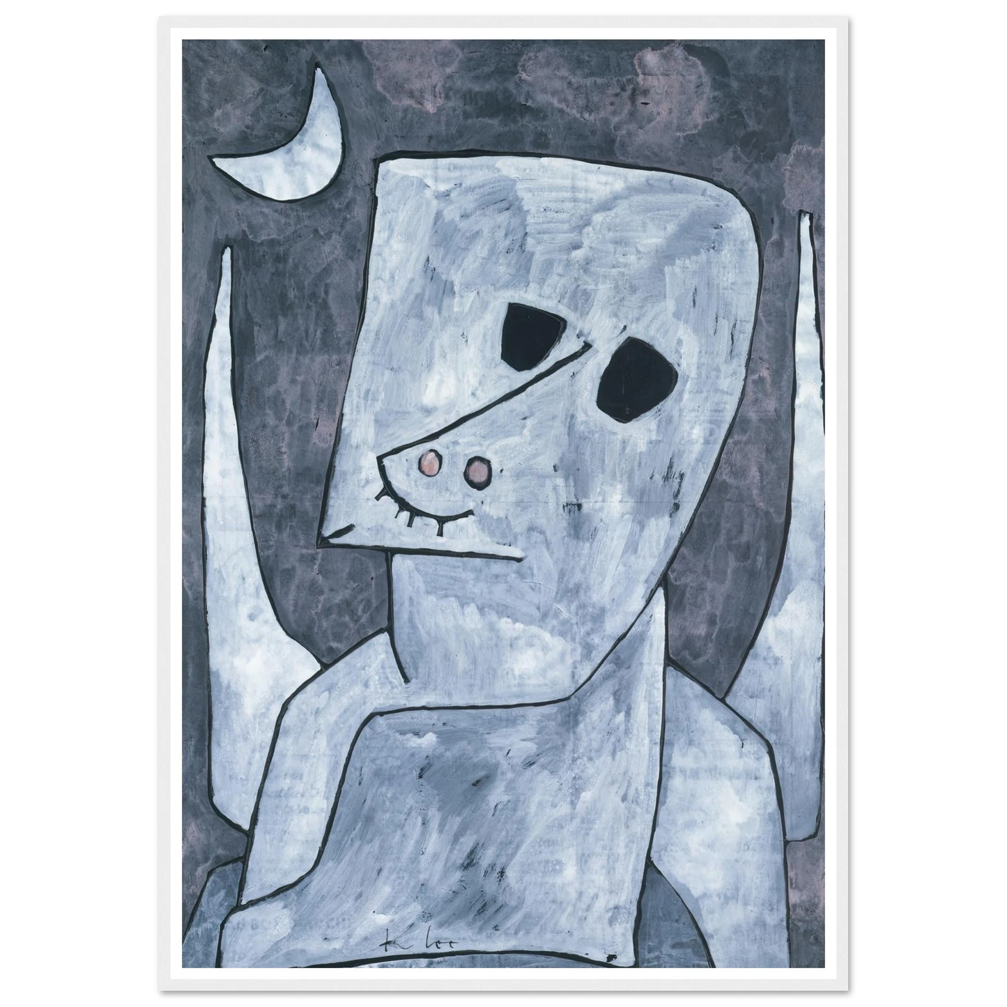Angel Applicant (1939) Art Print | Paul Klee - Framed Poster - 30x40 cm / 12x16″ - Black frame