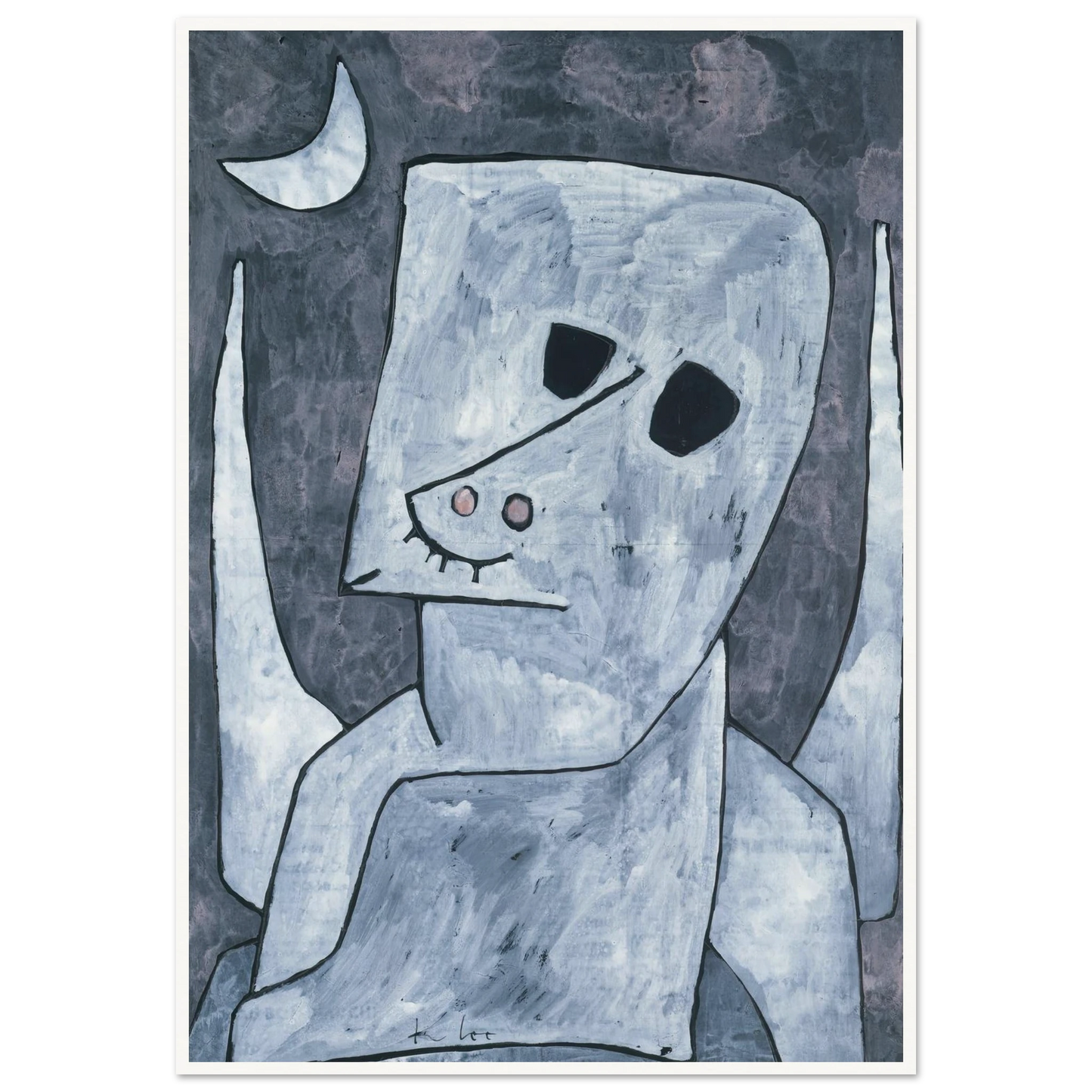Angel Applicant (1939) Art Print | Paul Klee - Framed Poster - 30x40 cm / 12x16″ - Black frame