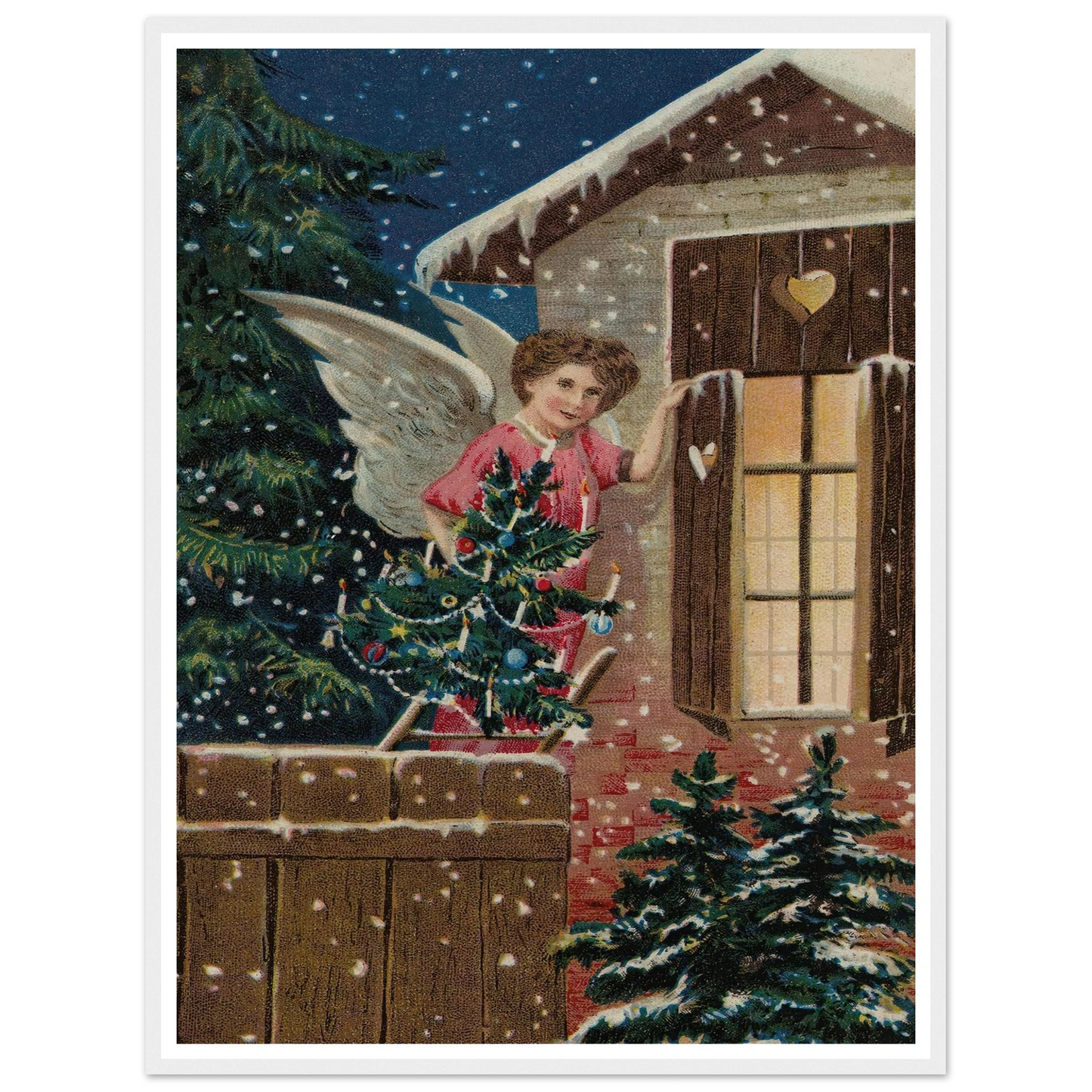 Angel's Final Wreath Touch - Framed Poster - 30x40 cm / 12x16″ - Black frame