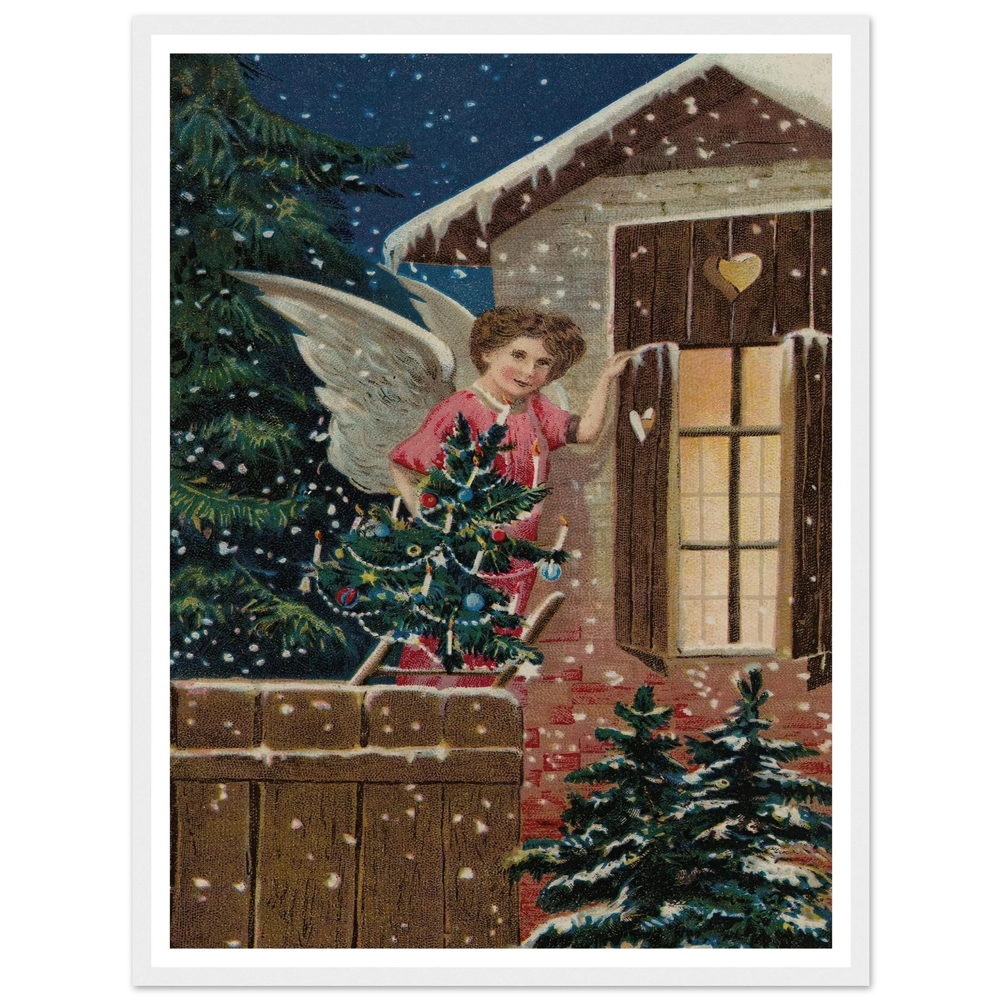 Angel's Final Wreath Touch - Framed Poster - 30x40 cm / 12x16″ - Black frame