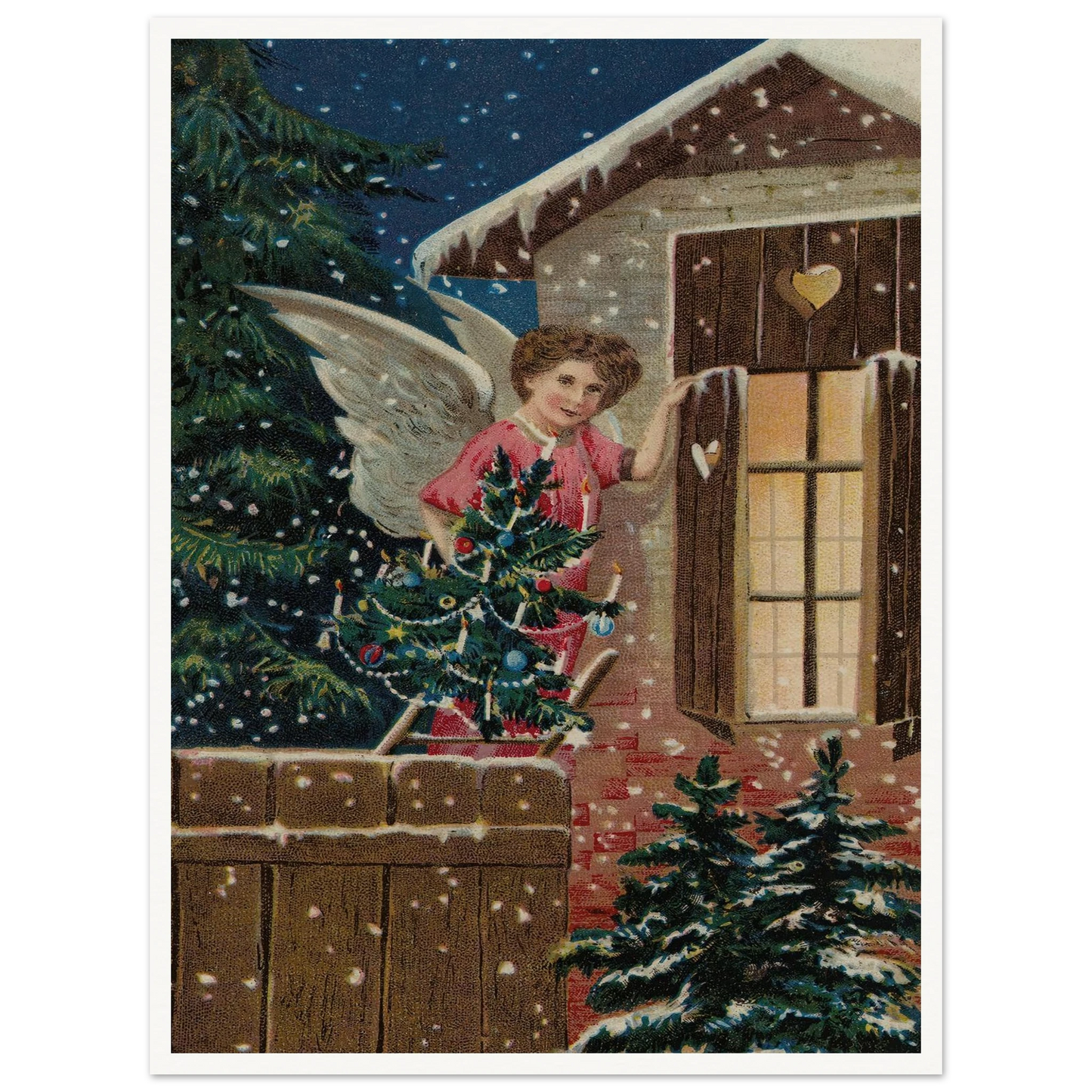 Angel's Final Wreath Touch - Framed Poster - 30x40 cm / 12x16″ - Black frame