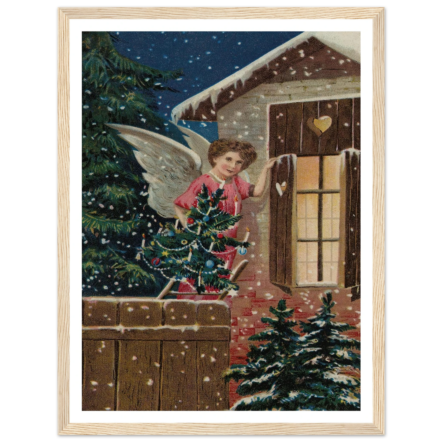 Angel's Final Wreath Touch - Framed Poster - 30x40 cm / 12x16″ - Black frame
