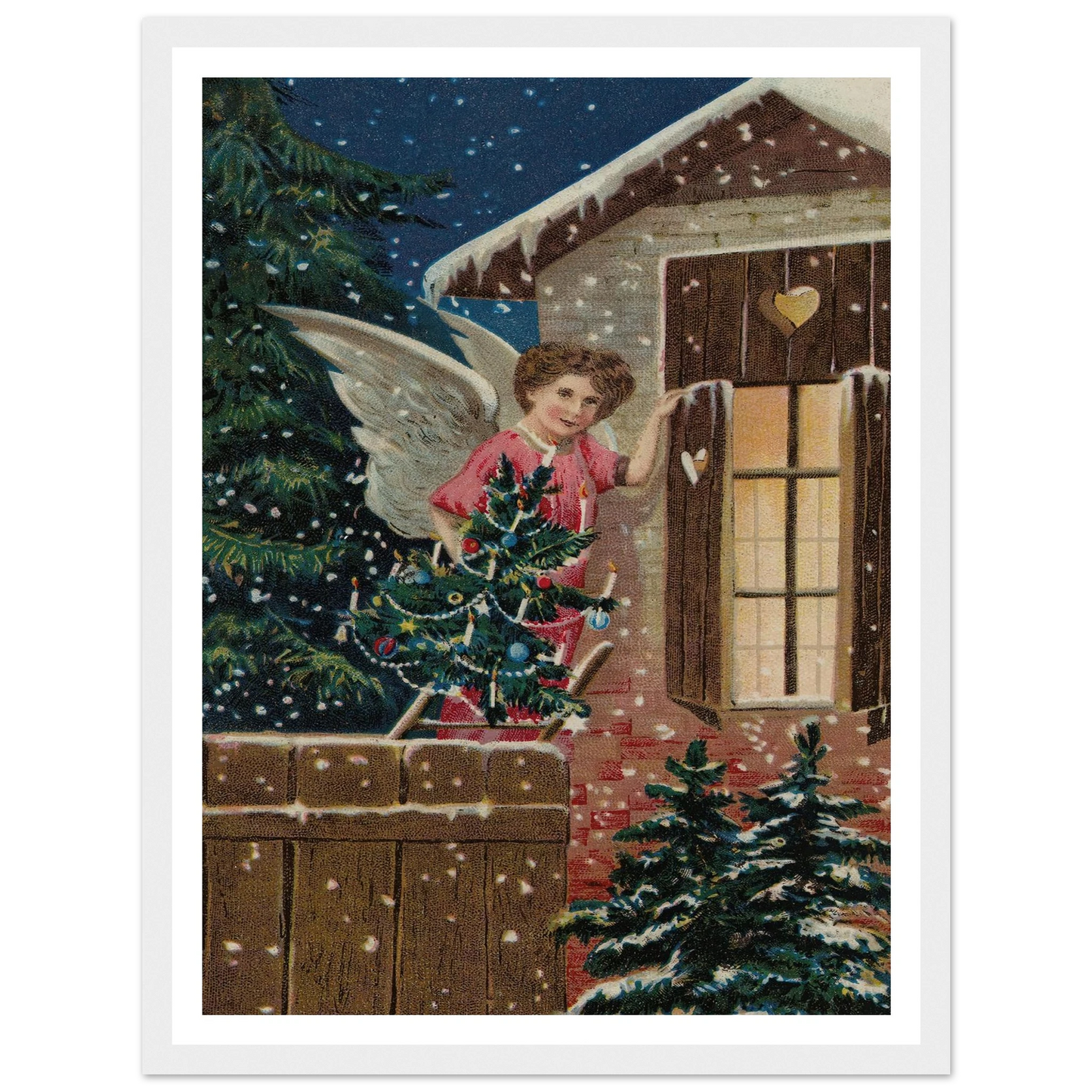 Angel's Final Wreath Touch - Framed Poster - 30x40 cm / 12x16″ - Black frame