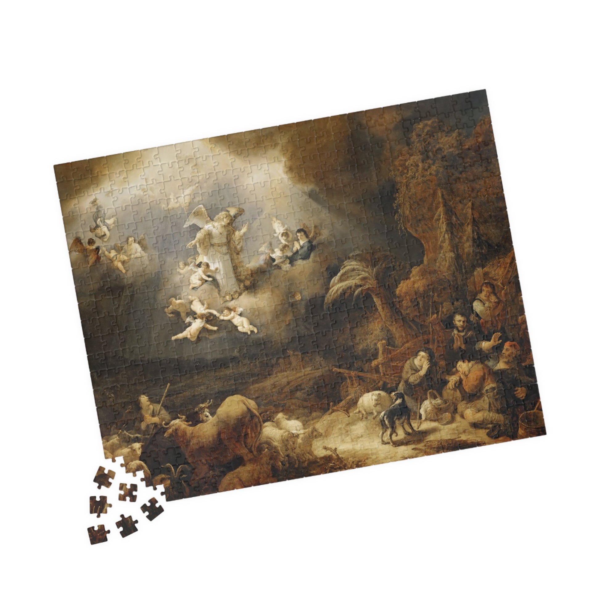 Annunciation to the Shepherds | Govaert Flinck - - 252 pcs (Horizontal) - 