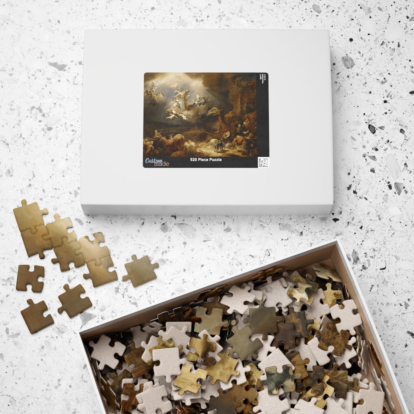 Annunciation to the Shepherds | Govaert Flinck - - 252 pcs (Horizontal) - 