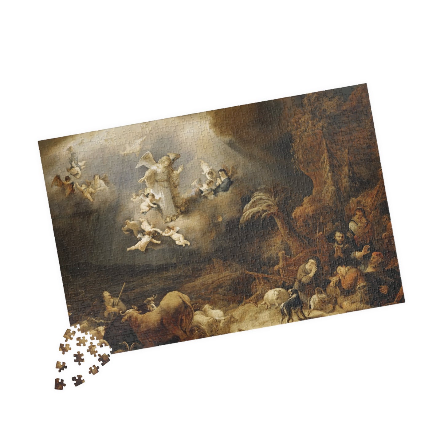 Annunciation to the Shepherds | Govaert Flinck - - 252 pcs (Horizontal) - 