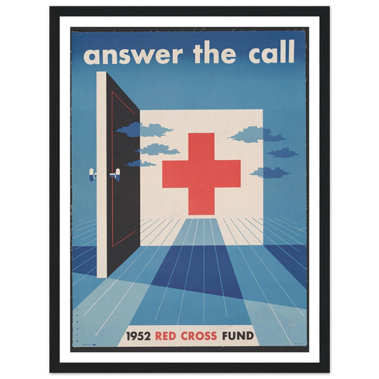 Answer the call (1952) Art Print | Joseph Binder - Framed Poster - 30x40 cm / 12x16″ - Black frame