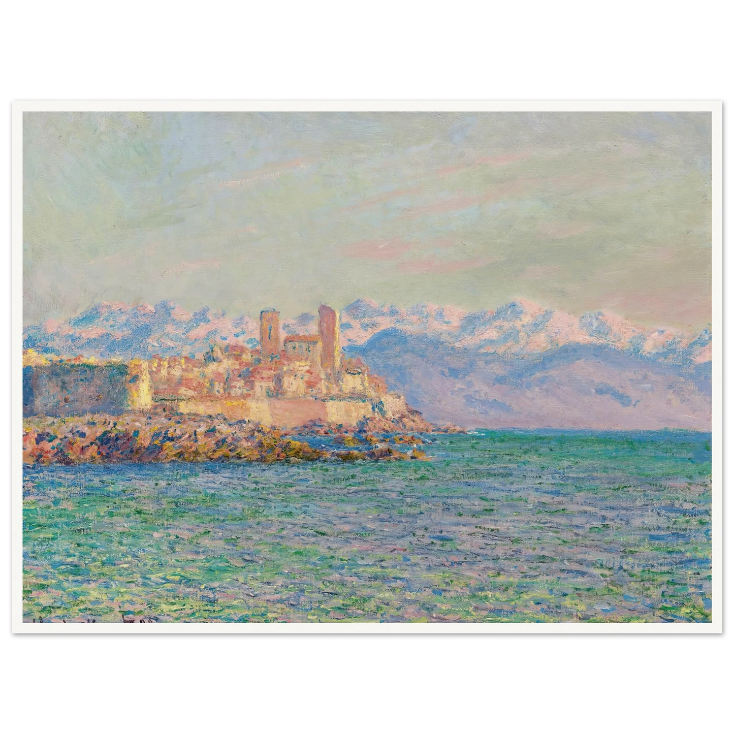 Antibes, Le Fort (1888) Art Print | Claude Monet - Framed Poster - 30x40 cm / 12x16″ - Black frame