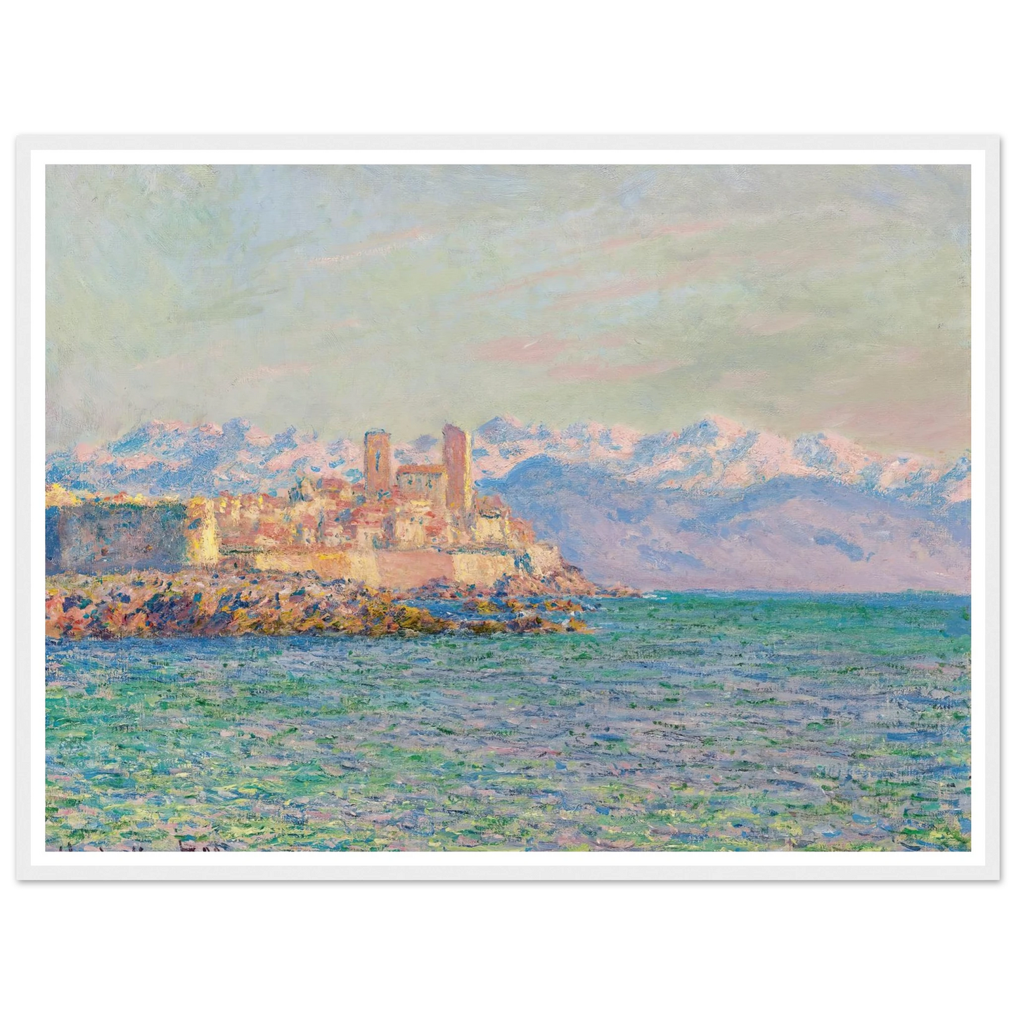 Antibes, Le Fort (1888) Art Print | Claude Monet - Framed Poster - 30x40 cm / 12x16″ - Black frame