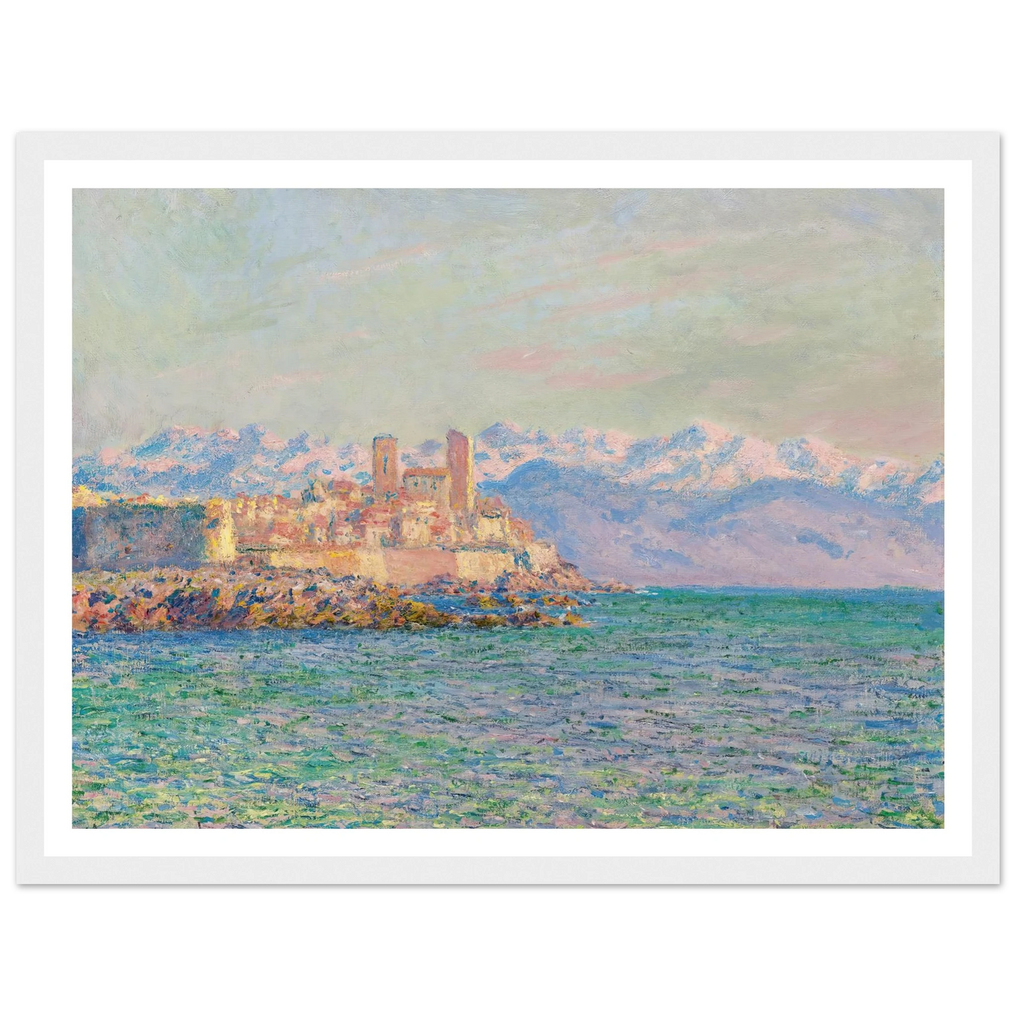 Antibes, Le Fort (1888) Art Print | Claude Monet - Framed Poster - 30x40 cm / 12x16″ - Black frame