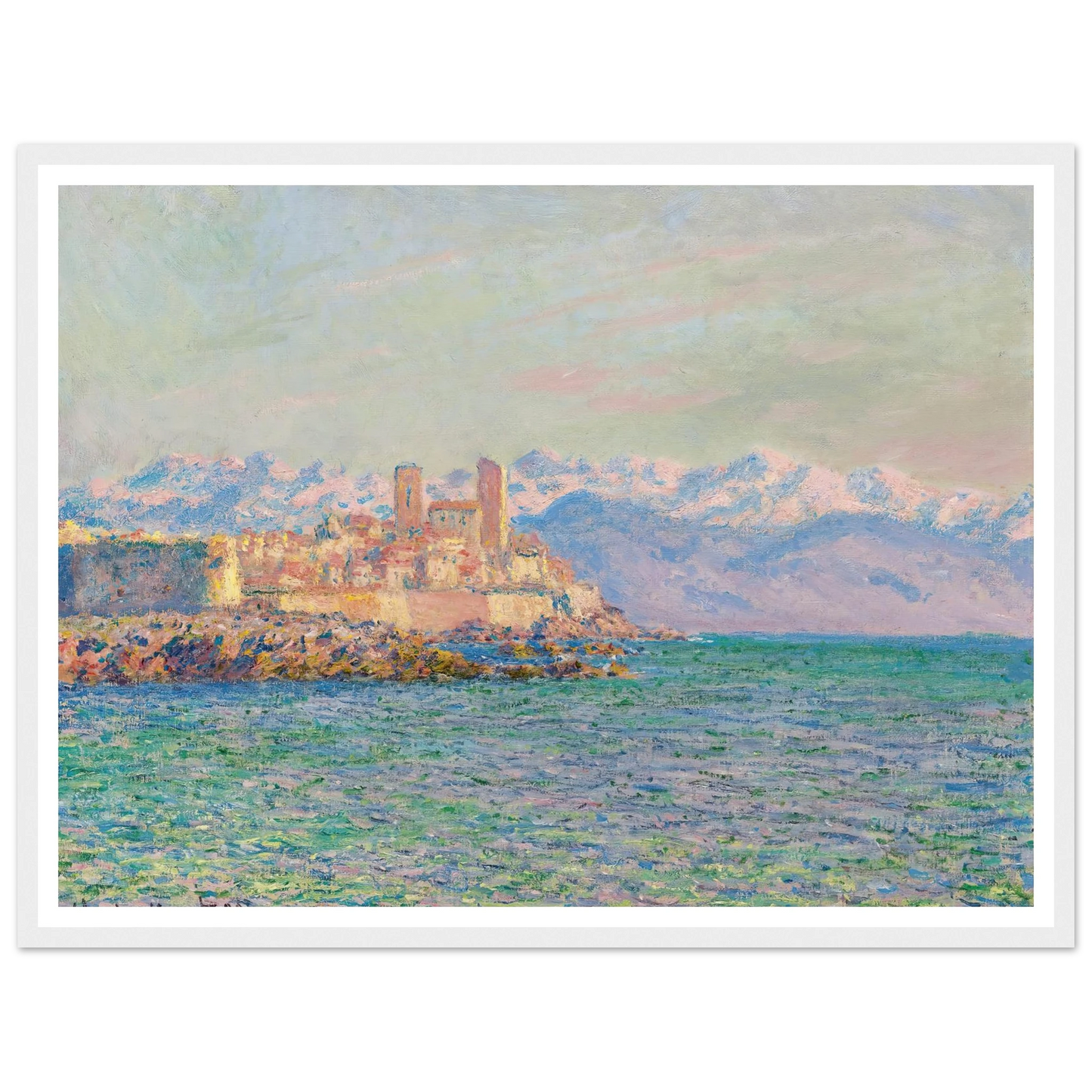 Antibes, Le Fort (1888) Art Print | Claude Monet - Framed Poster - 30x40 cm / 12x16″ - Black frame