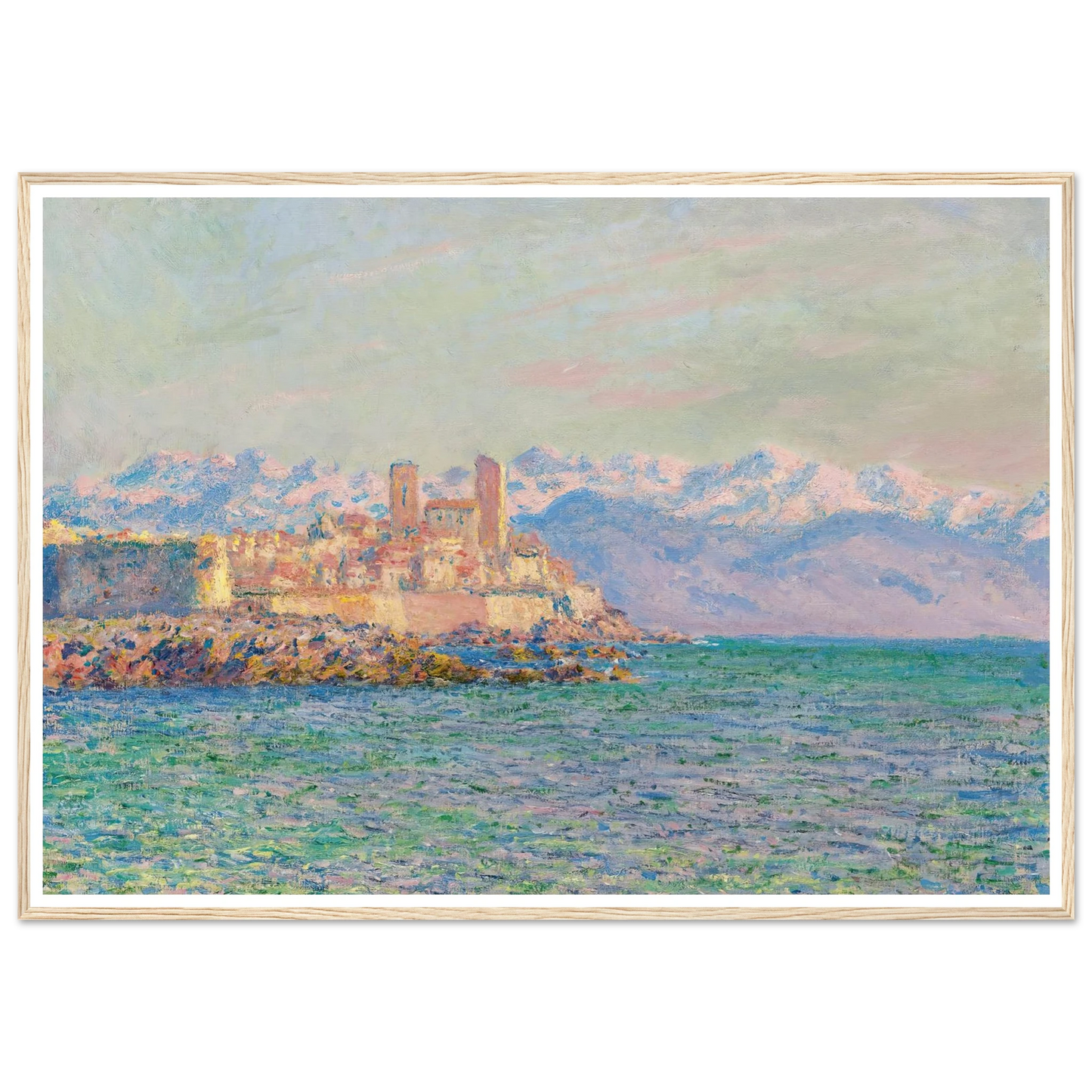 Antibes, Le Fort (1888) Art Print | Claude Monet - Framed Poster - 30x40 cm / 12x16″ - Black frame