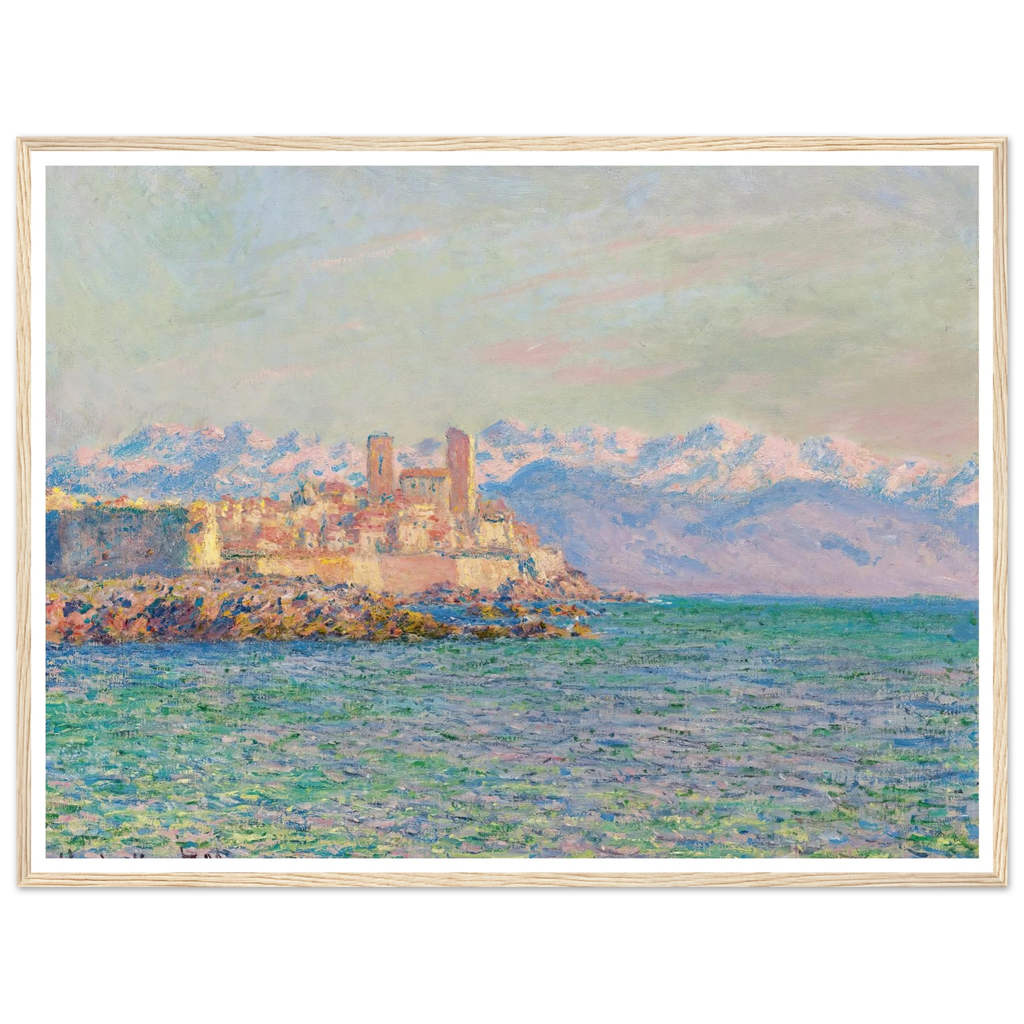 Antibes, Le Fort (1888) Art Print | Claude Monet - Framed Poster - 30x40 cm / 12x16″ - Black frame