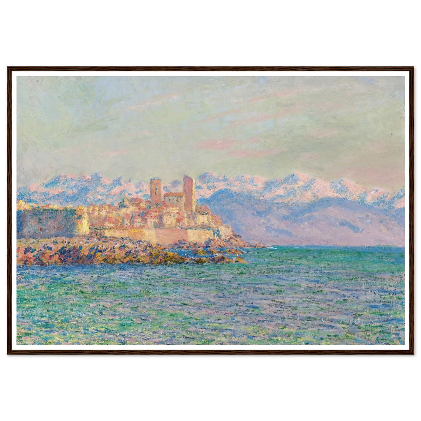 Antibes, Le Fort (1888) Art Print | Claude Monet - Framed Poster - 30x40 cm / 12x16″ - Black frame