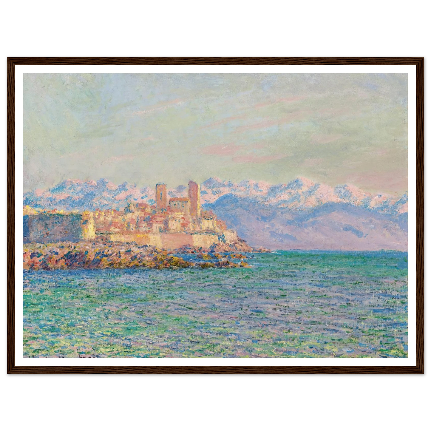 Antibes, Le Fort (1888) Art Print | Claude Monet - Framed Poster - 30x40 cm / 12x16″ - Black frame