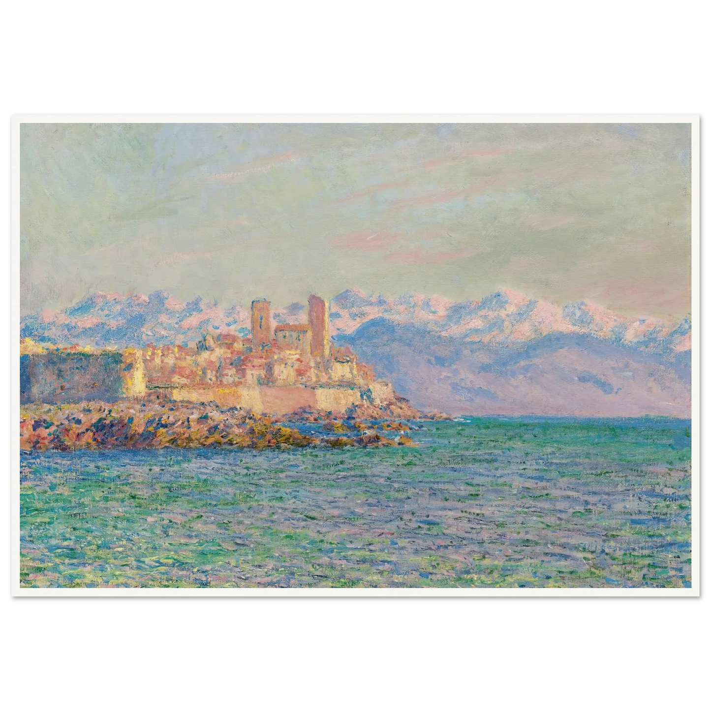 Antibes, Le Fort (1888) Art Print | Claude Monet - Framed Poster - 30x40 cm / 12x16″ - Black frame