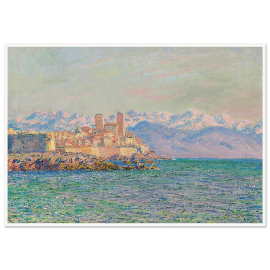 Antibes, Le Fort (1888) Art Print | Claude Monet - Framed Poster - 30x40 cm / 12x16″ - Black frame