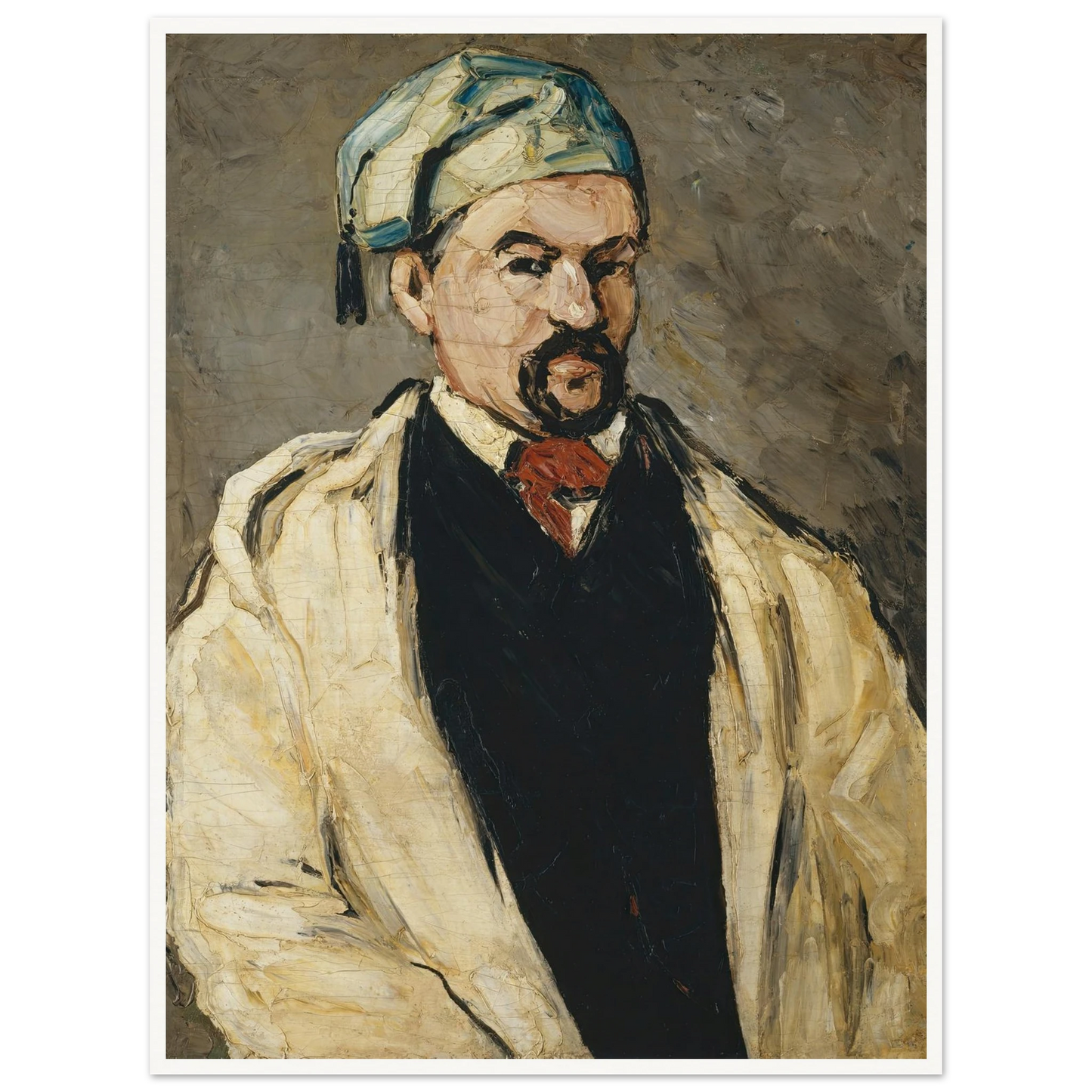 Antoine Dominique Sauveur Aubert (born 1817), the Artist’s Uncle (1866) Art Print | Paul Cezanne - Framed Poster - 30x40 cm / 12x16″ - Black frame