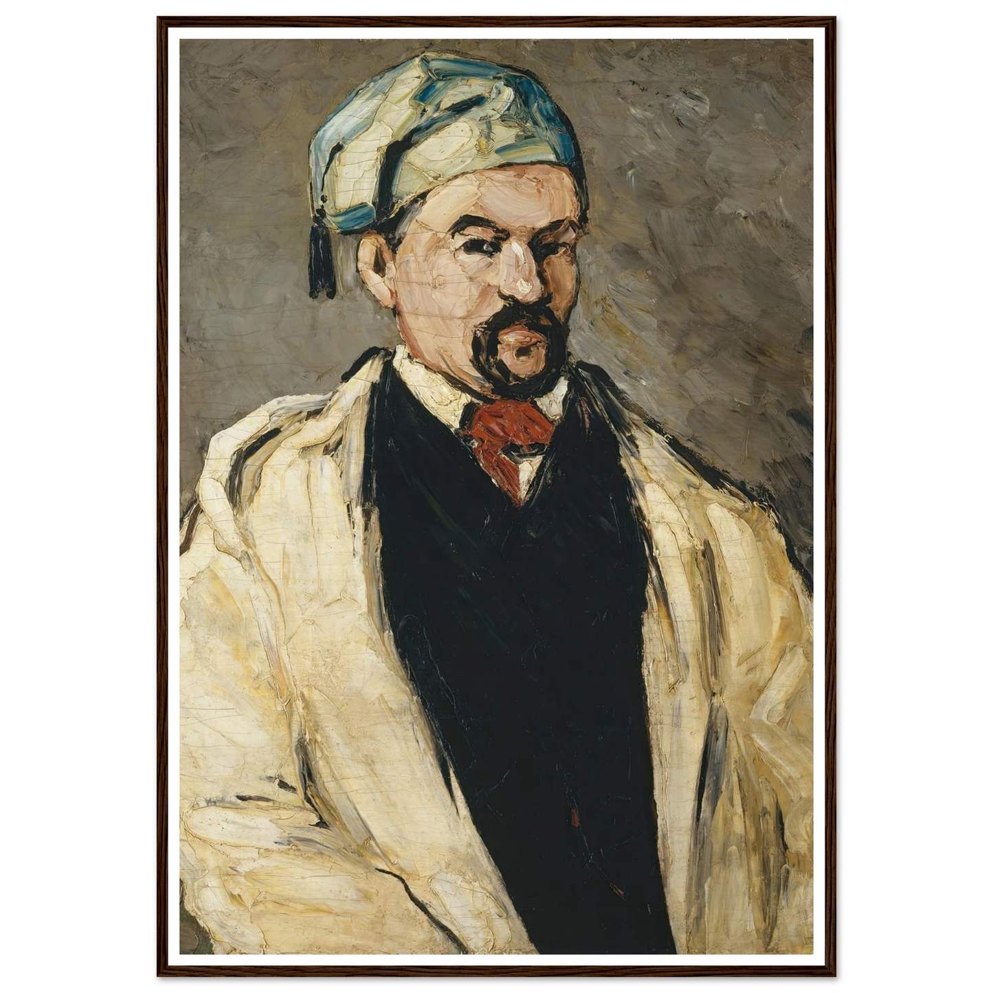 Antoine Dominique Sauveur Aubert (born 1817), the Artist’s Uncle (1866) Art Print | Paul Cezanne - Framed Poster - 30x40 cm / 12x16″ - Black frame