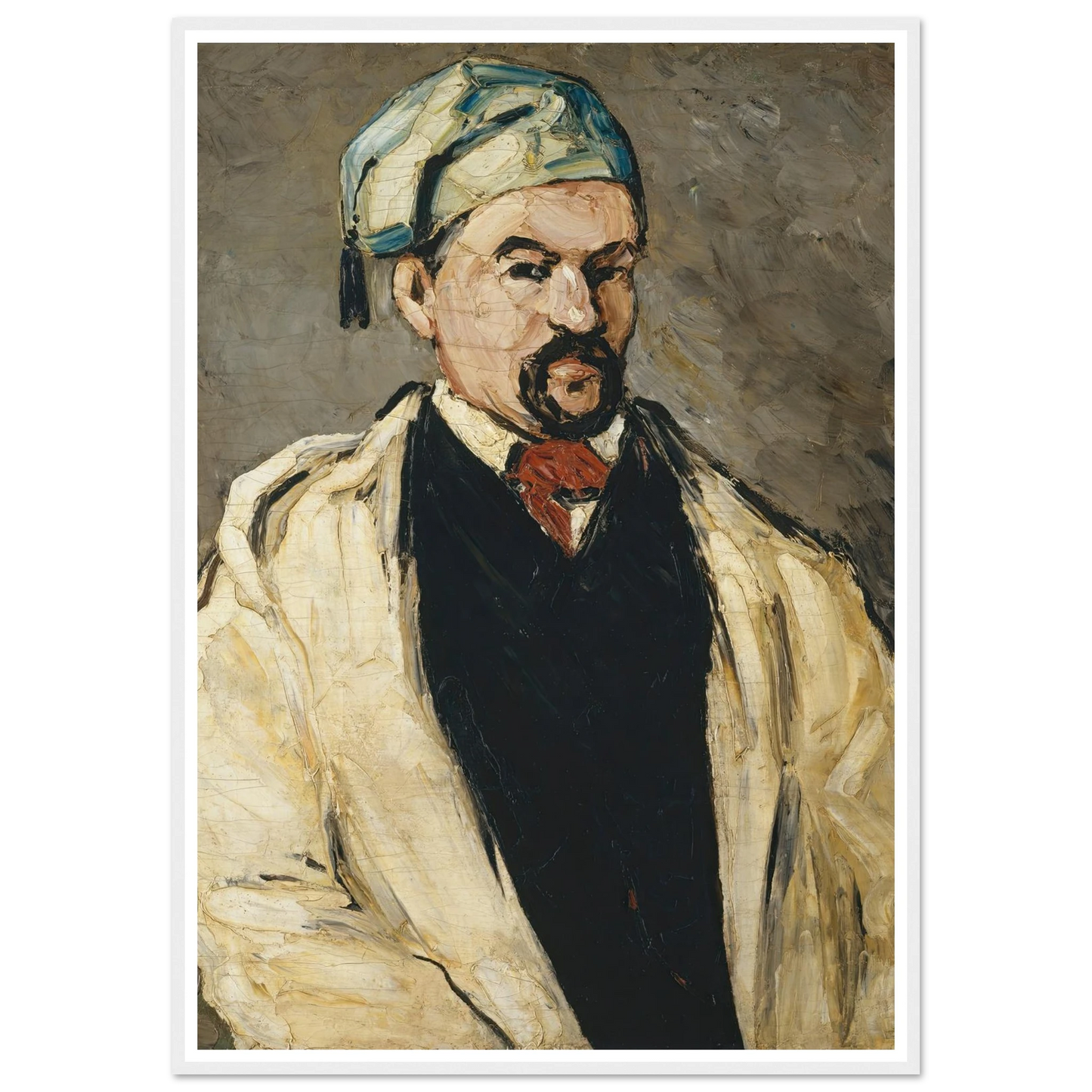 Antoine Dominique Sauveur Aubert (born 1817), the Artist’s Uncle (1866) Art Print | Paul Cezanne - Framed Poster - 30x40 cm / 12x16″ - Black frame