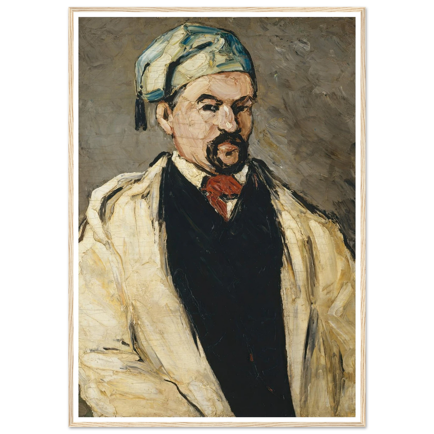 Antoine Dominique Sauveur Aubert (born 1817), the Artist’s Uncle (1866) Art Print | Paul Cezanne - Framed Poster - 30x40 cm / 12x16″ - Black frame