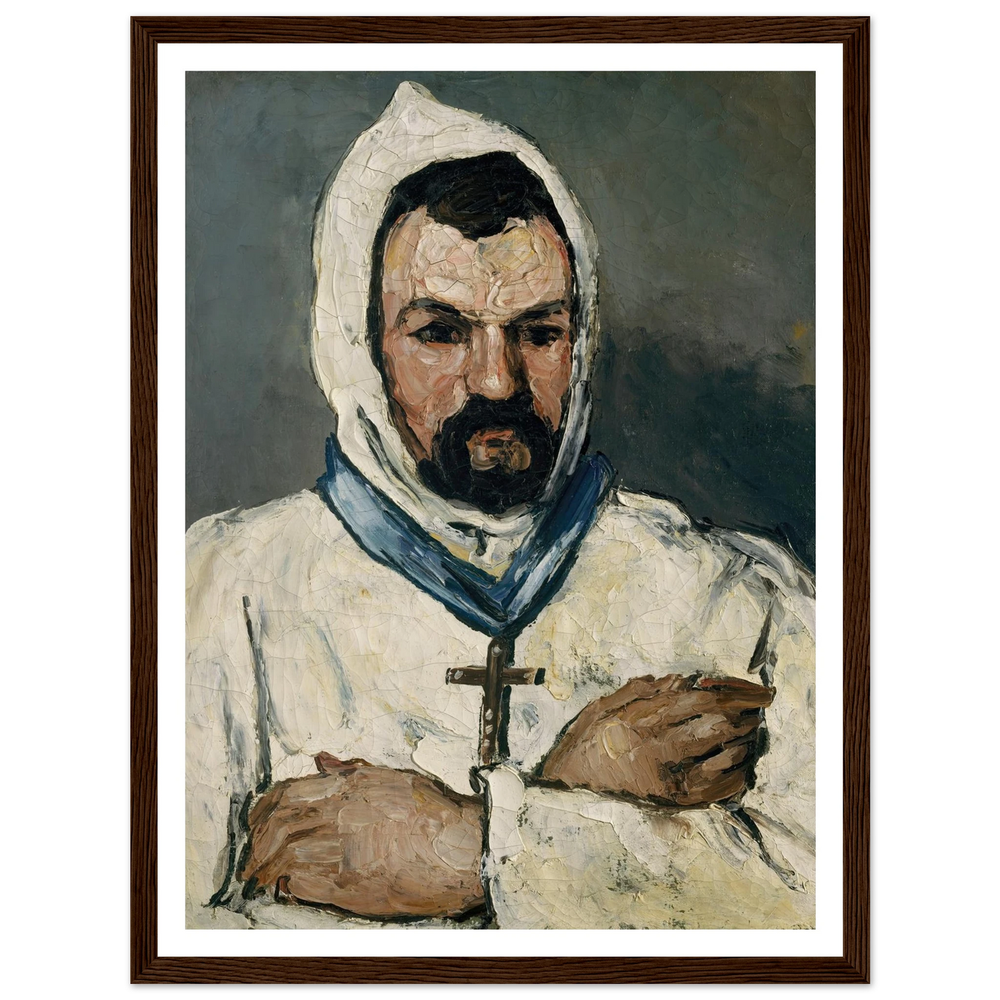 Antoine Dominique Sauveur Aubert (born 1817), the Artist’s Uncle, as a Monk (1866) Art Print | Paul Cezanne - Framed Poster - 30x40 cm / 12x16″ - Black frame