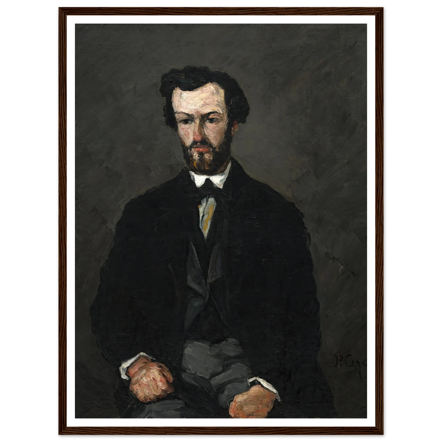 Antony Valabrègue (1866) Art Print | Paul Cezanne - Framed Poster - 30x40 cm / 12x16″ - Black frame