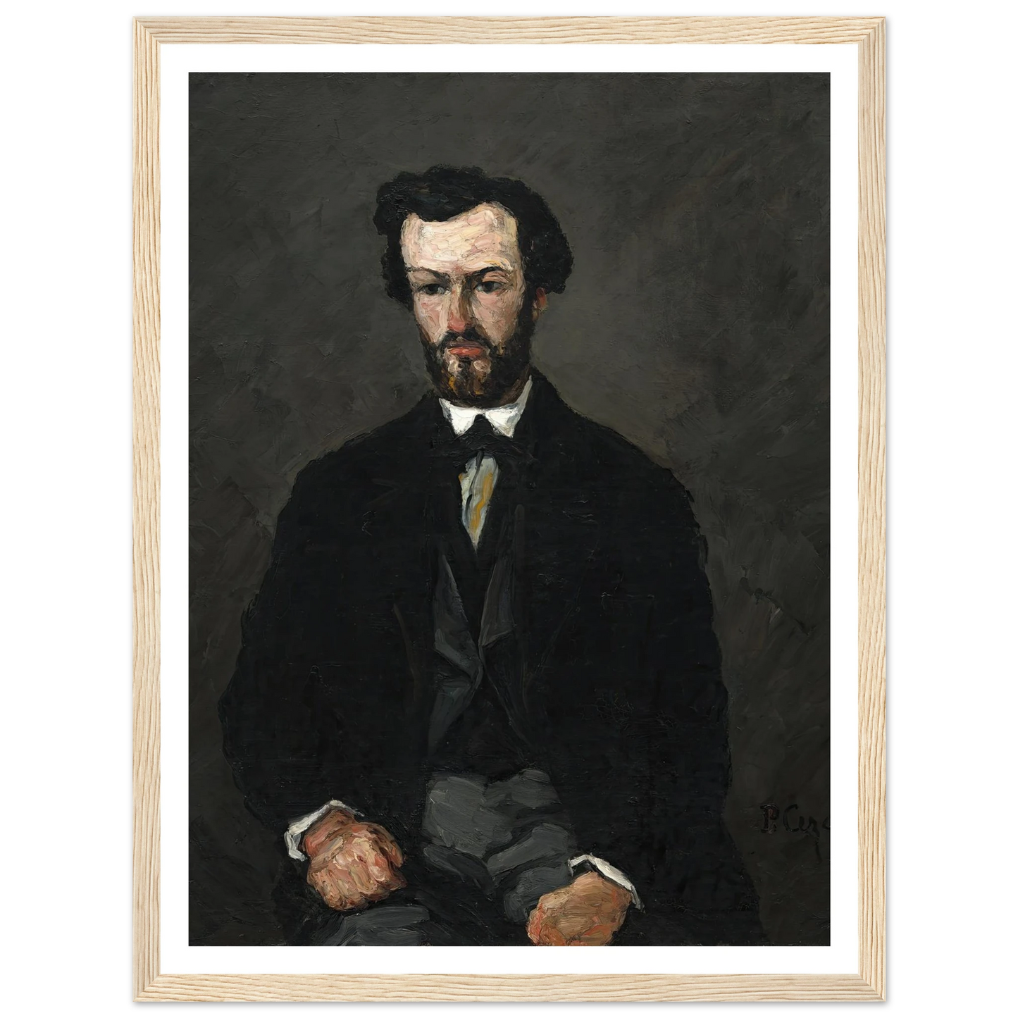 Antony Valabrègue (1866) Art Print | Paul Cezanne - Framed Poster - 30x40 cm / 12x16″ - Black frame