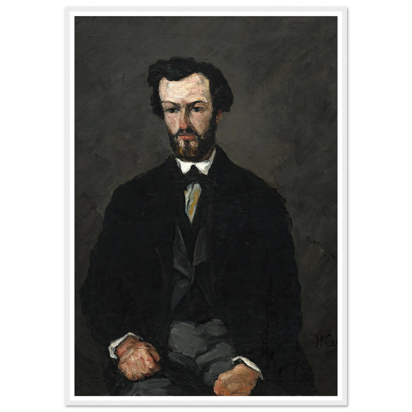 Antony Valabrègue (1866) Art Print | Paul Cezanne - Framed Poster - 30x40 cm / 12x16″ - Black frame