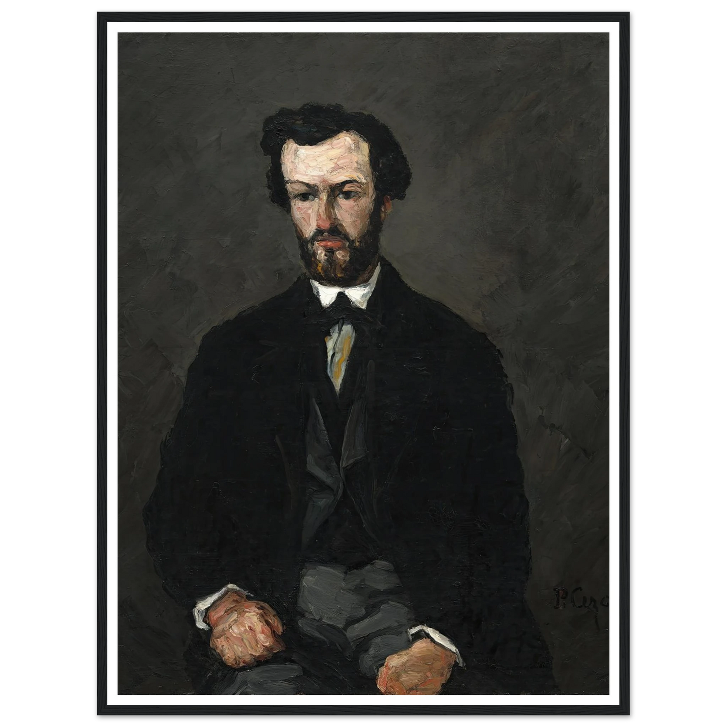 Antony Valabrègue (1866) Art Print | Paul Cezanne - Framed Poster - 30x40 cm / 12x16″ - Black frame