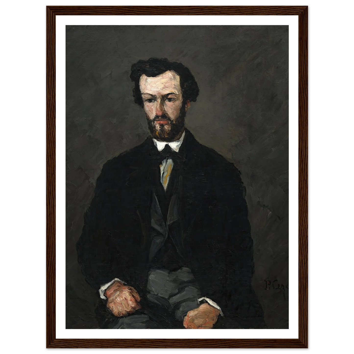 Antony Valabrègue (1866) Art Print | Paul Cezanne - Framed Poster - 30x40 cm / 12x16″ - Black frame