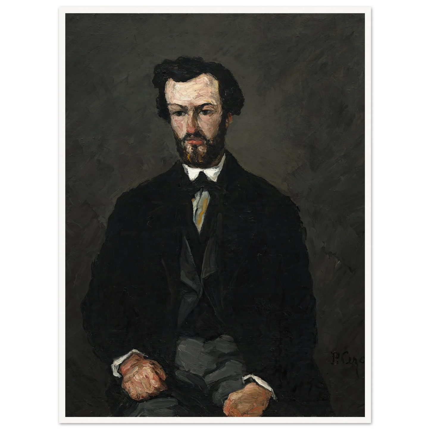 Antony Valabrègue (1866) Art Print | Paul Cezanne - Framed Poster - 30x40 cm / 12x16″ - Black frame