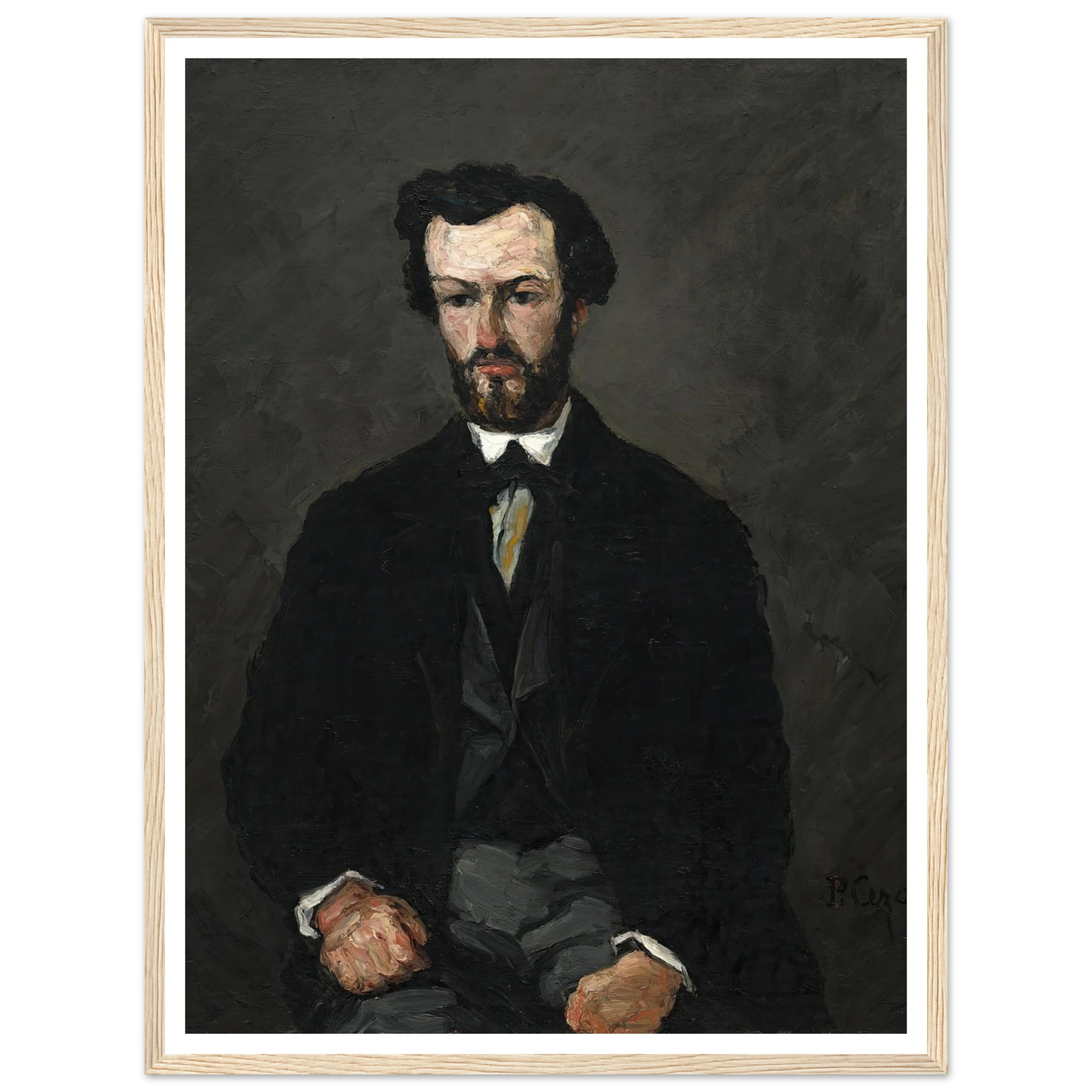Antony Valabrègue (1866) Art Print | Paul Cezanne - Framed Poster - 30x40 cm / 12x16″ - Black frame