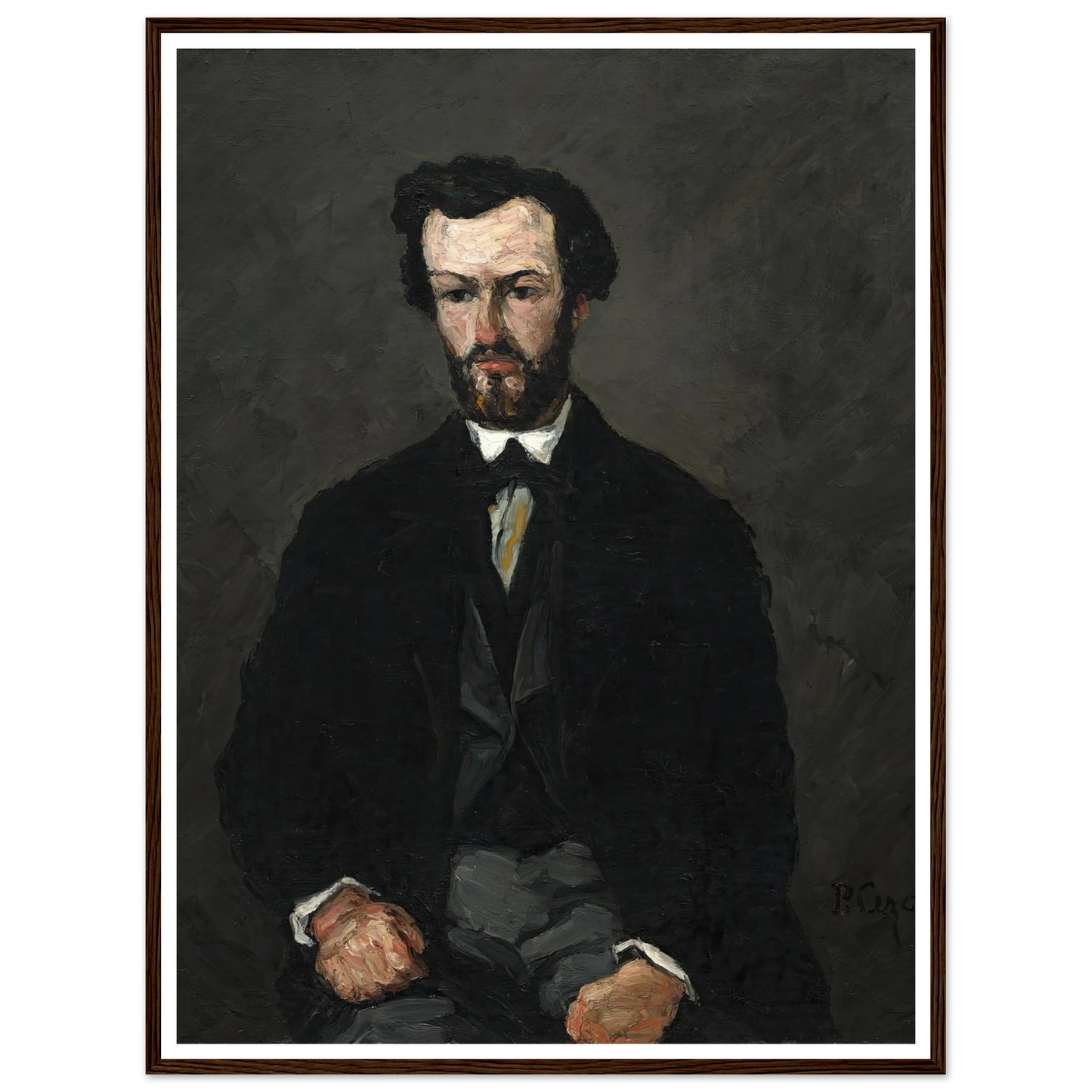 Antony Valabrègue (1866) Art Print | Paul Cezanne - Framed Poster - 30x40 cm / 12x16″ - Black frame