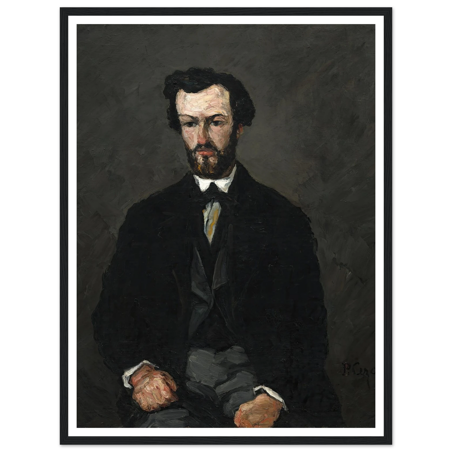 Antony Valabrègue (1866) Art Print | Paul Cezanne - Framed Poster - 30x40 cm / 12x16″ - Black frame