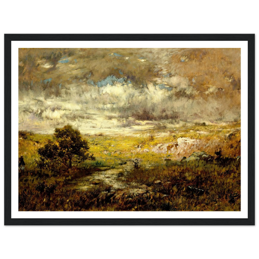 Any Man’s Land (before 1880) Art Print | Alexander Helwig Wyant - Framed Poster - 30x40 cm / 12x16″ - Black frame