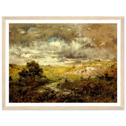 Any Man’s Land (before 1880) Art Print | Alexander Helwig Wyant - Framed Poster - 30x40 cm / 12x16″ - Black frame