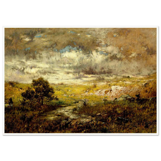 Any Man’s Land (before 1880) Art Print | Alexander Helwig Wyant - Framed Poster - 30x40 cm / 12x16″ - Black frame