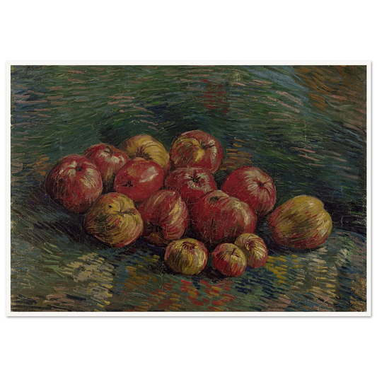Apples (1887) Art Print | Vincent van Gogh - Framed Poster - 30x40 cm / 12x16″ - Black frame