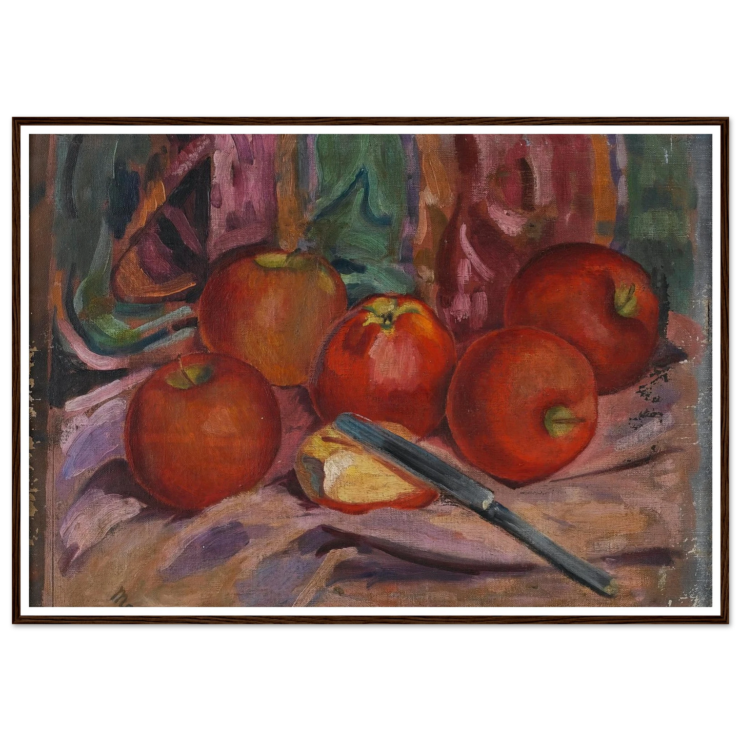 Apples Art Print | Henri Manguin - Framed Poster - 30x40 cm / 12x16″ - Black frame