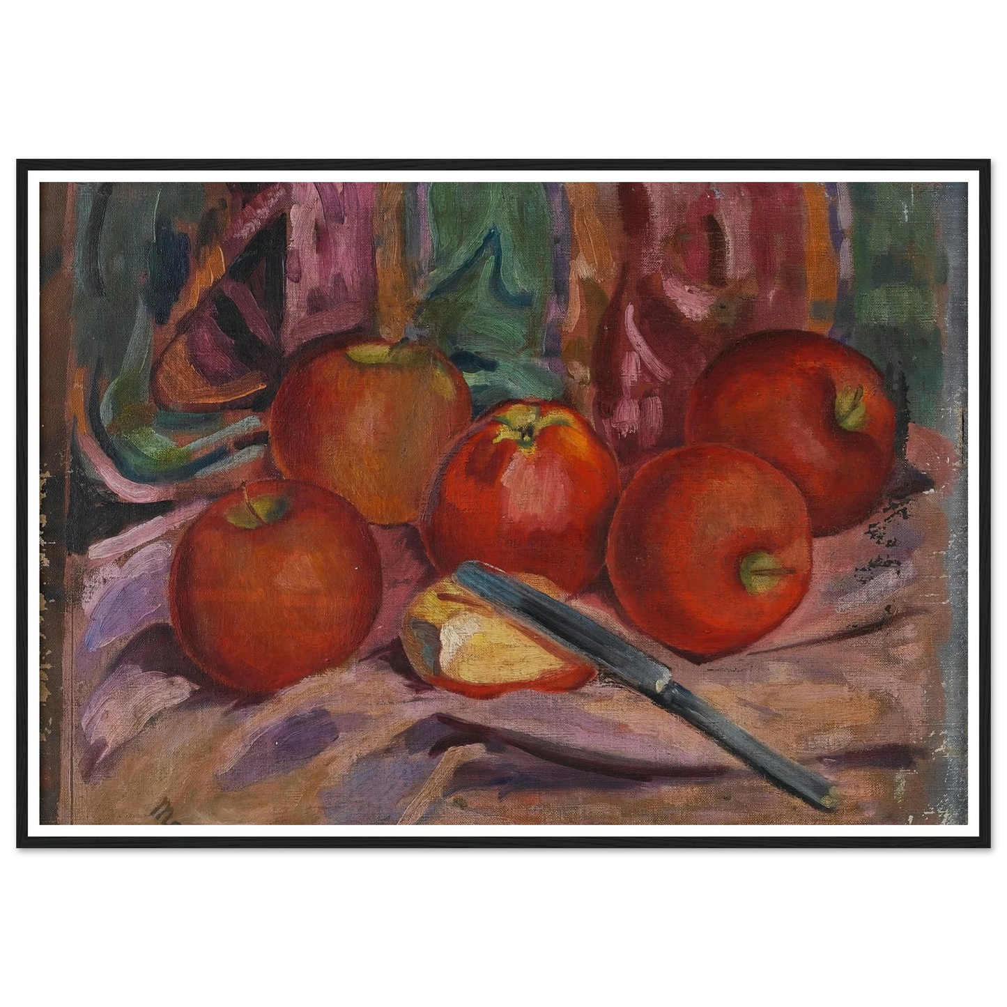 Apples Art Print | Henri Manguin - Framed Poster - 30x40 cm / 12x16″ - Black frame