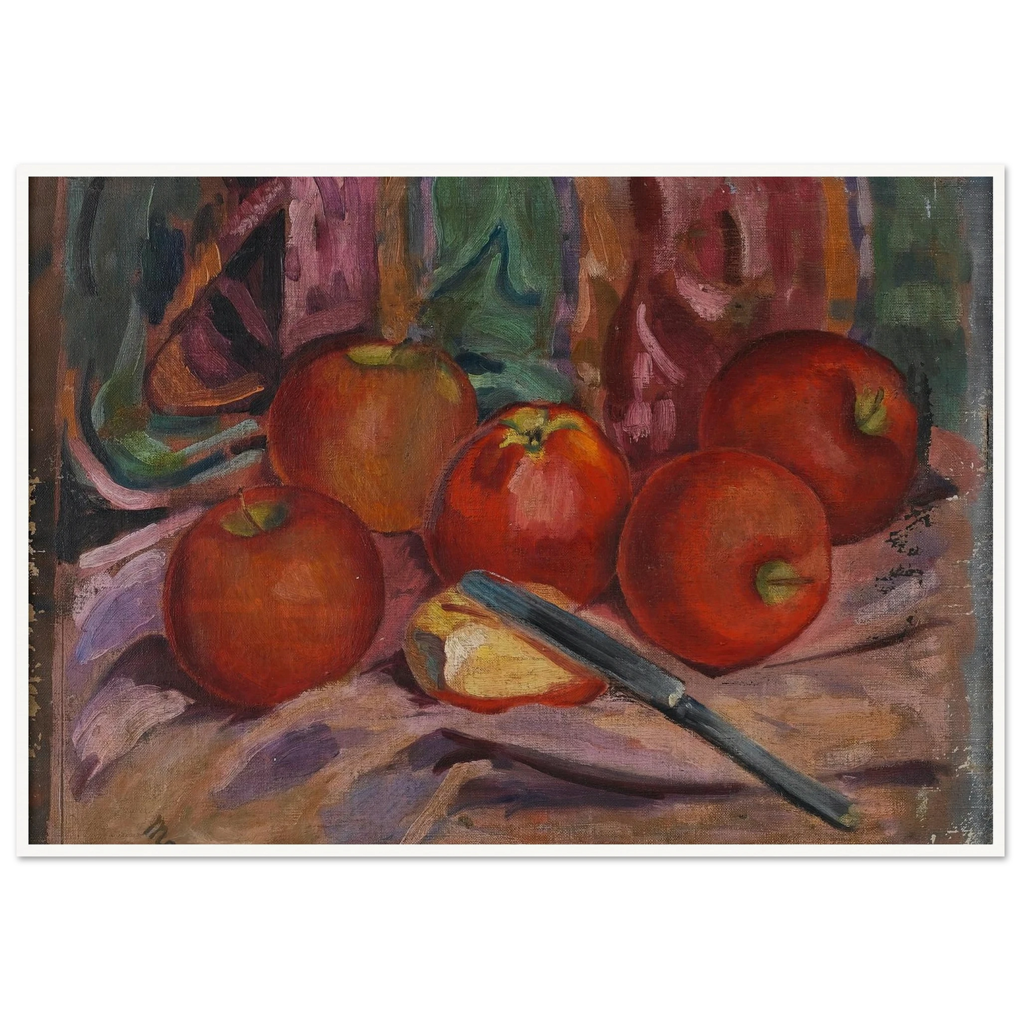 Apples Art Print | Henri Manguin - Framed Poster - 30x40 cm / 12x16″ - Black frame