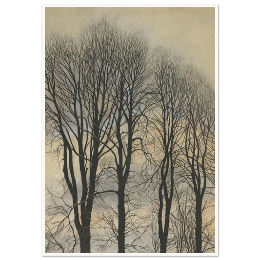 Arbre et Ciel (1938) Art Print | Leon Spilliaert - Framed Poster - 30x40 cm / 12x16″ - Black frame