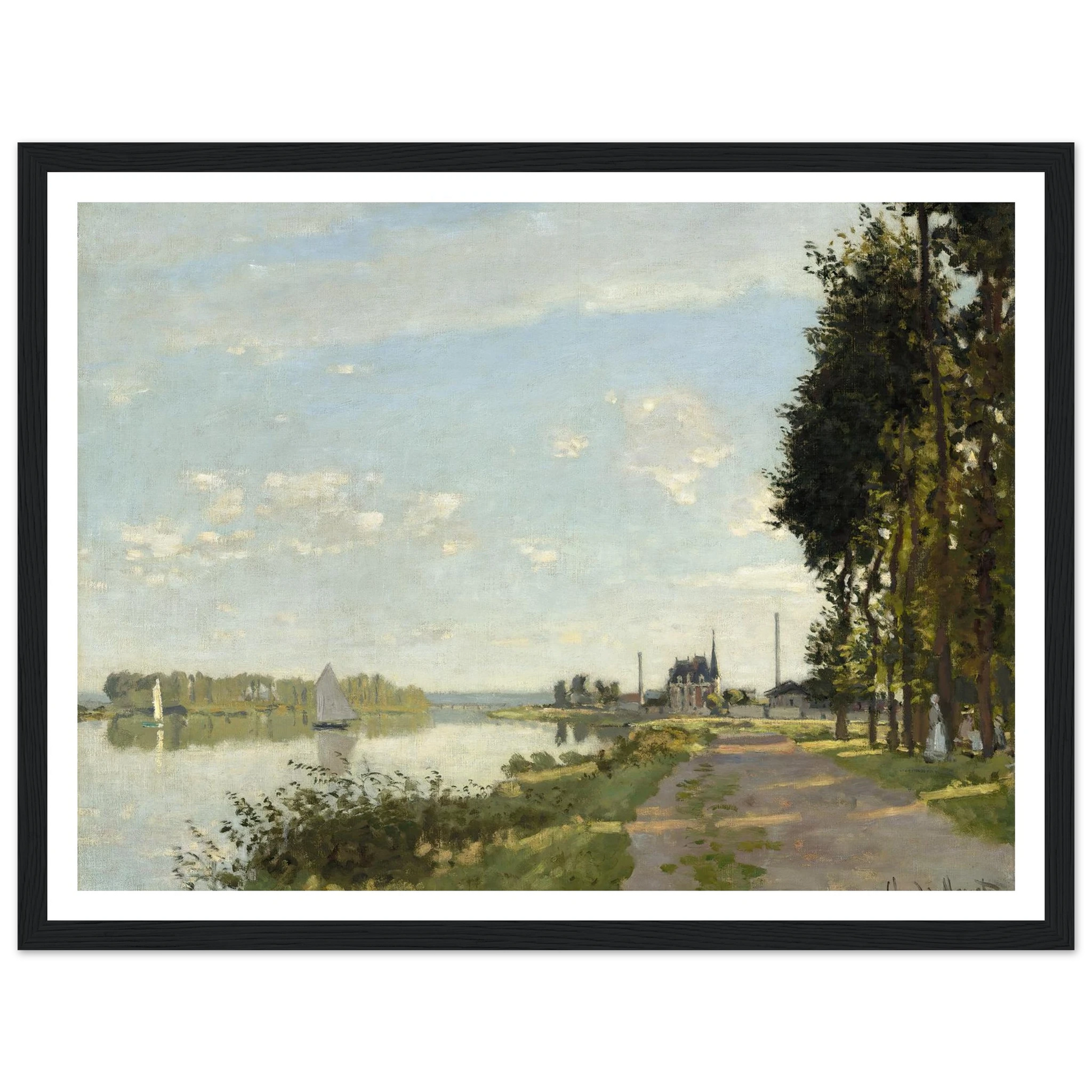 Argenteuil (c. 1872) Art Print | Claude Monet - Framed Poster - 30x40 cm / 12x16″ - Black frame