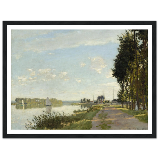 Argenteuil (c. 1872) Art Print | Claude Monet - Framed Poster - 30x40 cm / 12x16″ - Black frame