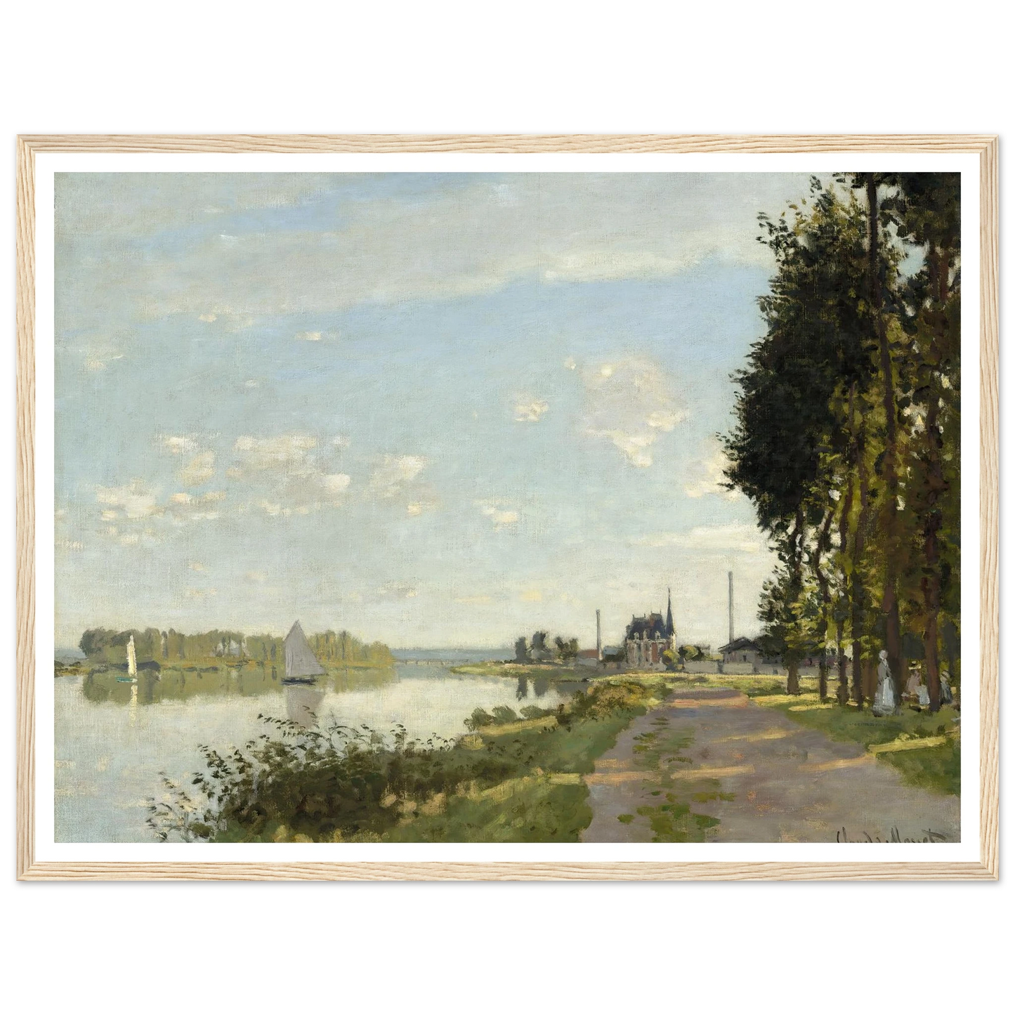 Argenteuil (c. 1872) Art Print | Claude Monet - Framed Poster - 30x40 cm / 12x16″ - Black frame