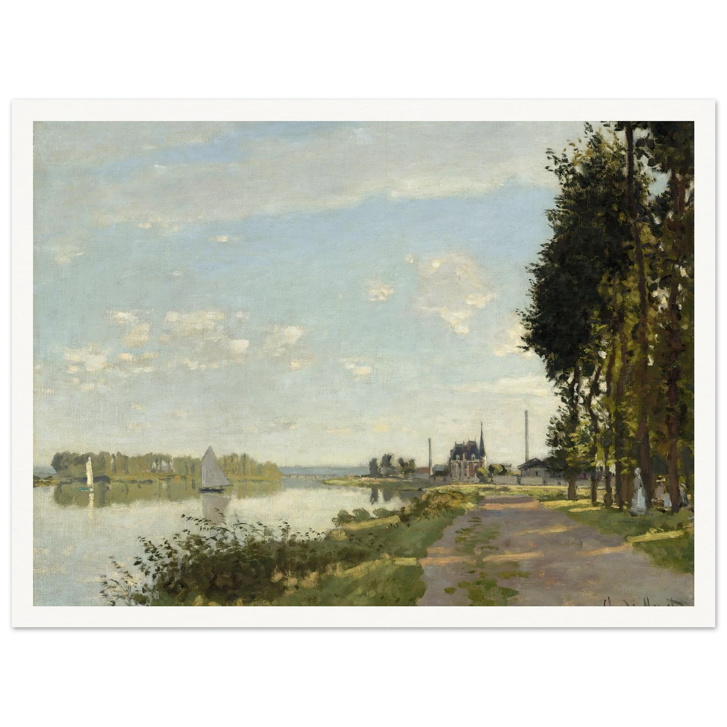 Argenteuil (c. 1872) Art Print | Claude Monet - Framed Poster - 30x40 cm / 12x16″ - Black frame