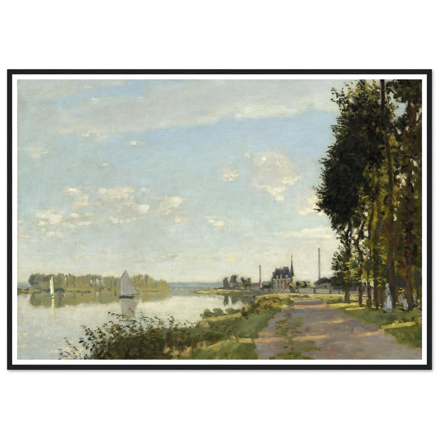 Argenteuil (c. 1872) Art Print | Claude Monet - Framed Poster - 30x40 cm / 12x16″ - Black frame
