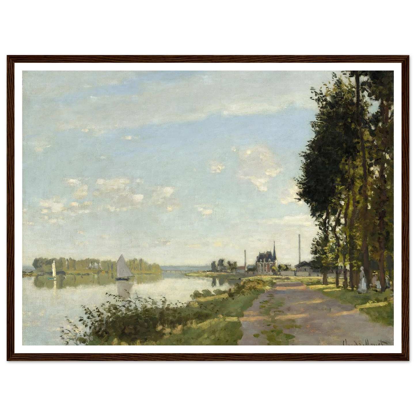 Argenteuil (c. 1872) Art Print | Claude Monet - Framed Poster - 30x40 cm / 12x16″ - Black frame